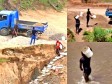 Haiti - Environment : Massive and illegal sand mining on the banks of the Massacre River
